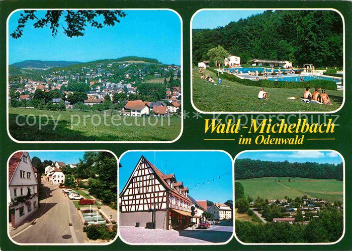Wald-Michelbach Teilansichten Erholungsort im Odenwald Fachwerkhaus Freibad