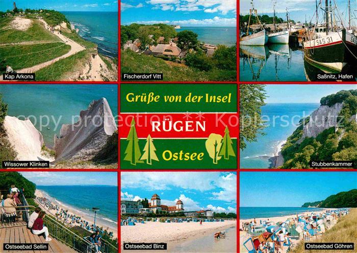 Insel Ruegen Kap Arkona Wissower Klinken Sellin Fischerdorf Vitt Binz Sassnitz H