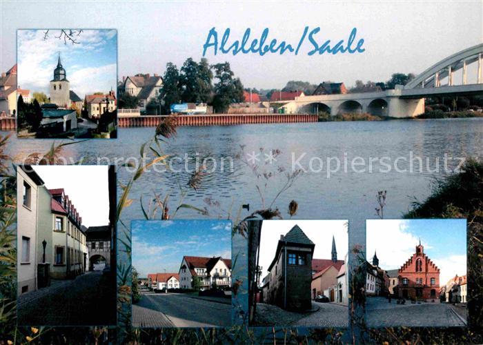Alsleben Saale Teilansichten Saale Bruecke