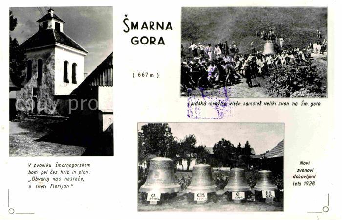 Laibach Slowenien Smarna Gora romanische Kapelle Glockenturm Glocken Wallfahrtso