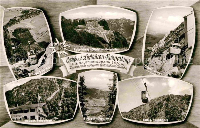 Ruhpolding Bayern Talblick Rauschberg Gipfel Berghotel Bergbahn Restaurant Taube