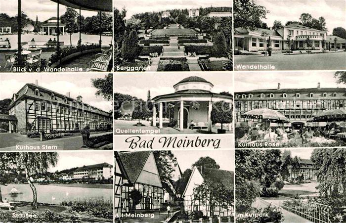 Bad Meinberg Wandelhalle Berggarten Kurhaeuser Quellentempel Stausee Alt Meinber