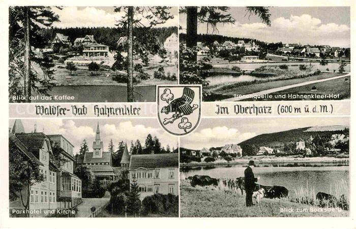 Hahnenklee-Bockswiese Harz Waldseebad Kaffee Irenenquelle Parkhotel Kirche Bocks