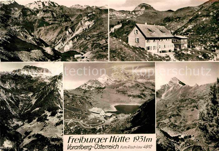 Freiburgerhuette Berghaus Lechquellengebirge Bergsee Alpenpanorama