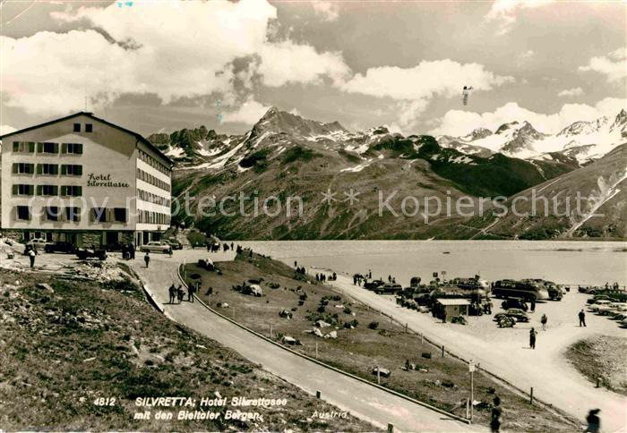 Silvretta-Hochalpenstrasse Hotel Silvrettasee mitt Bieltaler Bergen