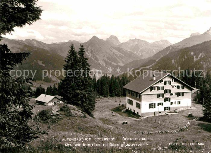 Au Vorarlberg Alpengasthof Edelweiss mit Widderstein und uentschenspitze Alpenpa