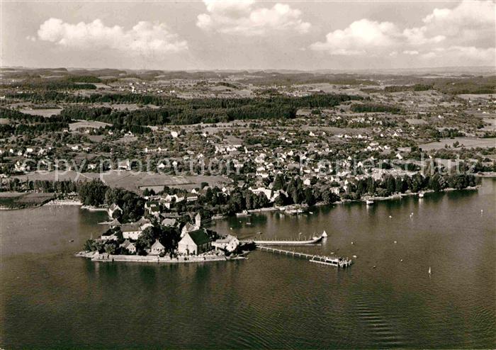 Wasserburg Bodensee Halbinsel Fliegeraufnahme