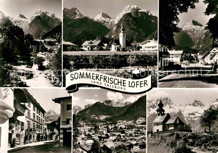 Lofer Ortsansichten mit Kirche Loferer Steinberge