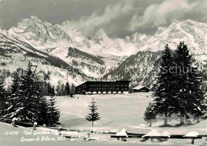 Val Gardena Sporthotel Monte Pana Gruppo di Odle Geislergruppe Dolomiten Winterl