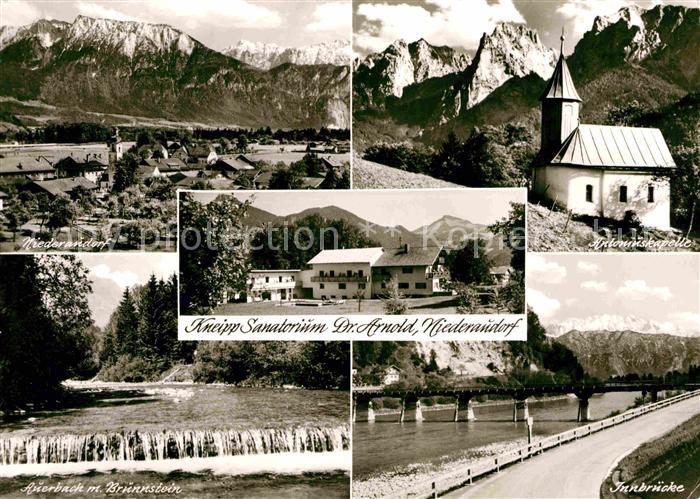 Niederaudorf Kneipp Sanatorium Dr Arnold Alpenpanorama Kapelle Innbruecke Auerba