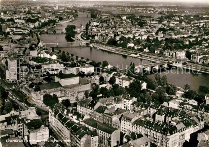 Frankfurt Main Panorama Fliegeraufnahme
