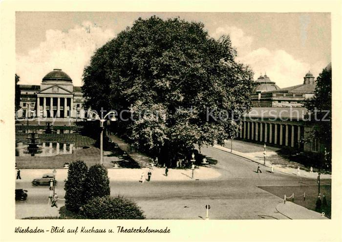 Wiesbaden Blick auf Kurhaus und Theaterkolonnade