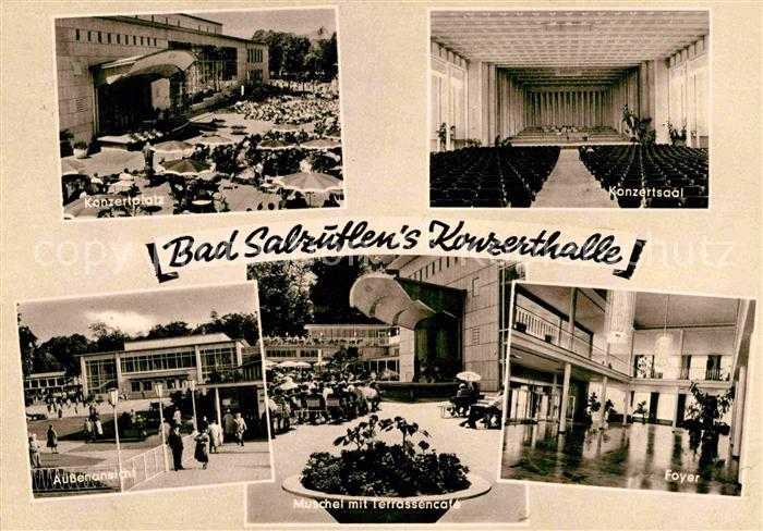 Bad Salzuflen Konzerthalle Konzertplatz Konzertsaal Foyer Muschel Terrassencafe