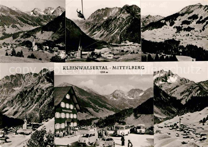 Mittelberg Kleinwalsertal Gesamtansicht mit Alpenpanorama Sessellift Gasthof Alt