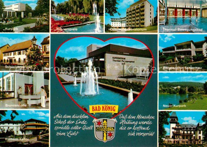 Bad Koenig Odenwald Kurzentrum Kurpark Brunnenhalle Kurheim Wasserspiele Sanator