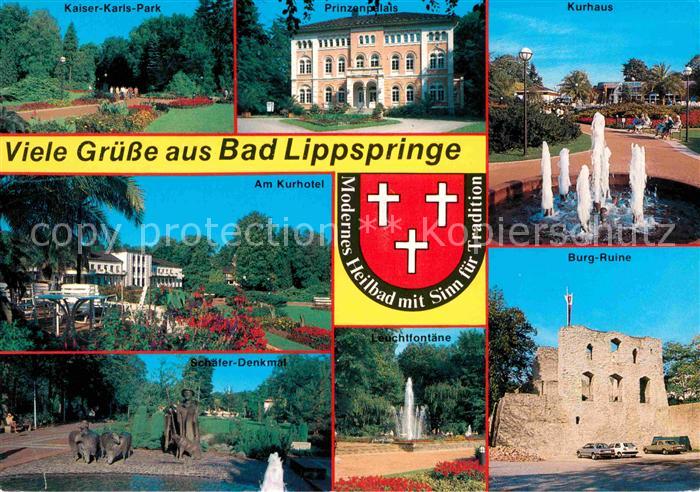 Bad Lippspringe Kaiser Karis Park Prinzenpalais Kurhaus Burgruine Kurhotel Schae