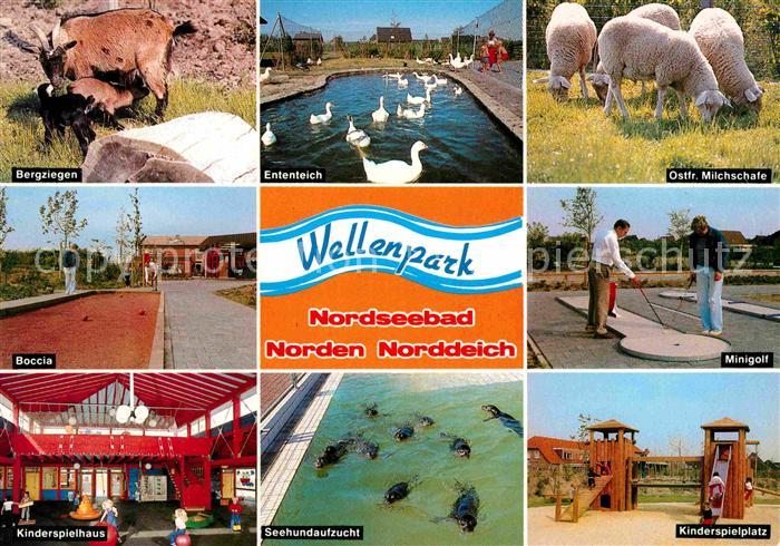 Norden Norddeich Ostfriesland Wellenpark Spielplatz Minigolf Boccia Tierpark Ent