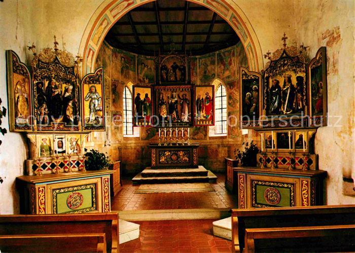 Zell Oberstaufen Alte Kirche Gotische Altaere Meister Johann Strigel 15. Jhdt.