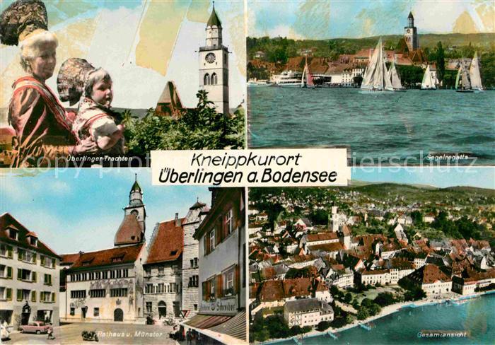 ueberlingen Bodensee Trachten Segelregatta Rathaus Muenster Fliegeraufnahme