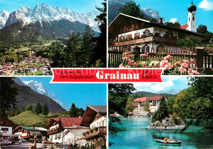Grainau Panorama mit Blick zur Zugspitze Wettersteingebirge Ortsmotiv