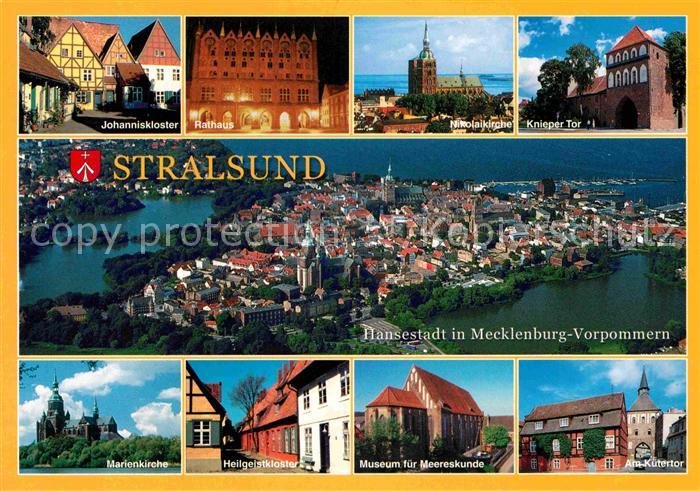 Stralsund Mecklenburg Vorpommern Johanniskloster Rathaus Kirchen Kniepertor Hans