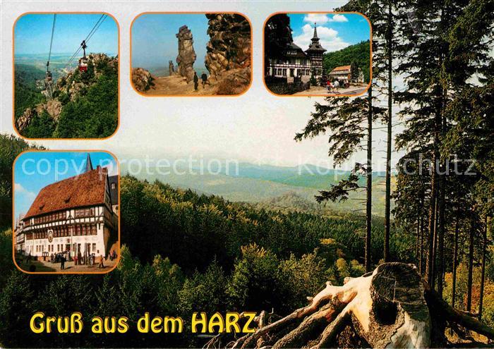 Thale Harz Landschaftspanorama Personenschwebebahn Teufelsmauer Harzgerode Alexi