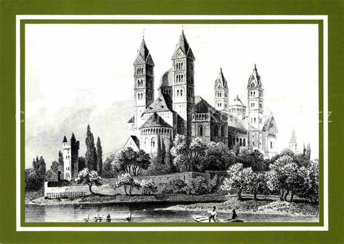 Speyer Rhein Kaiserdom 2000 Jahre Kuenstlerkarte