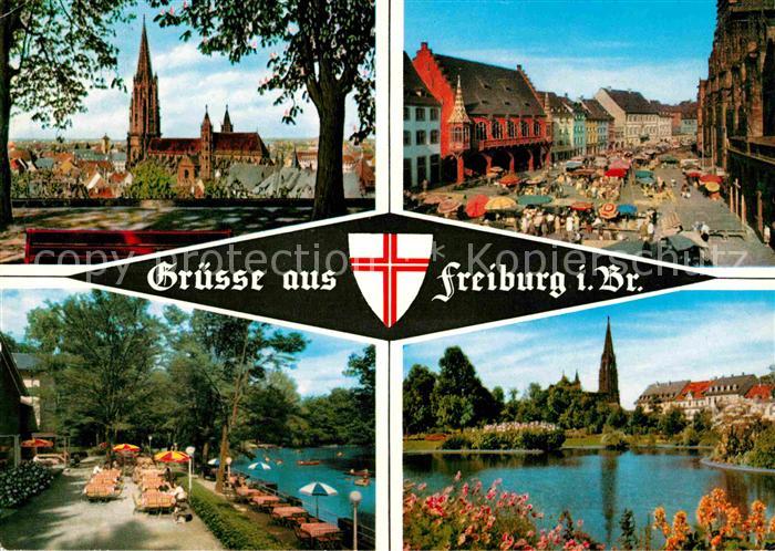 Freiburg Breisgau Muenster Kaufhaus Markt Waldsee Stadtgarten
