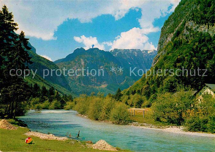 Golling Salzach Panorama Bluntautal gegen Hohen Schneiber Naturschutzgebiet