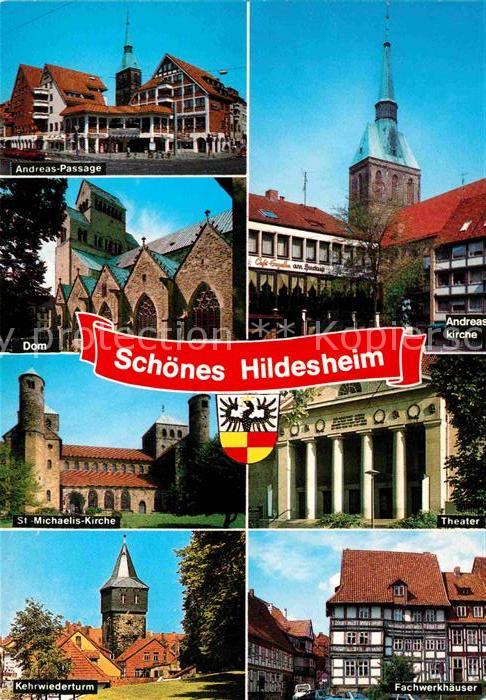 HILDESHEIM  CITY Andreas Passage Dom Kirche Theater Fachwerkhaeuser Kehrwiedertu