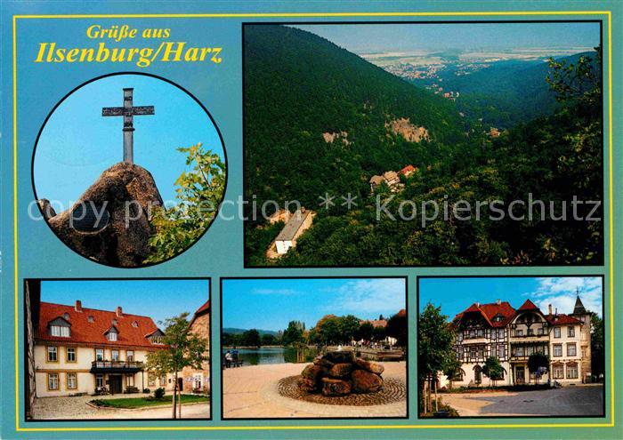 Ilsenburg Harz Panorama Blick ins Tal Kreuz Ortsmotive