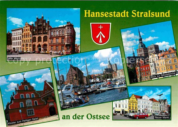 Stralsund Mecklenburg Vorpommern Alter Markt Kloster Hafen Nikolaikirche Neuer M