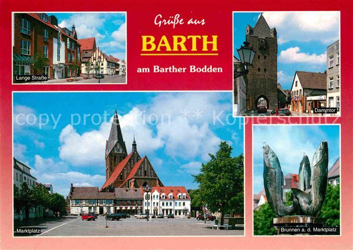 Barth Langestrasse Dammtor Brunnen Marktplatz Kirche
