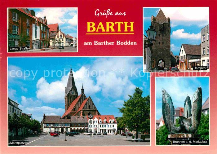 Barth Langestrasse Dammtor Marktplatz Kirche Brunnen