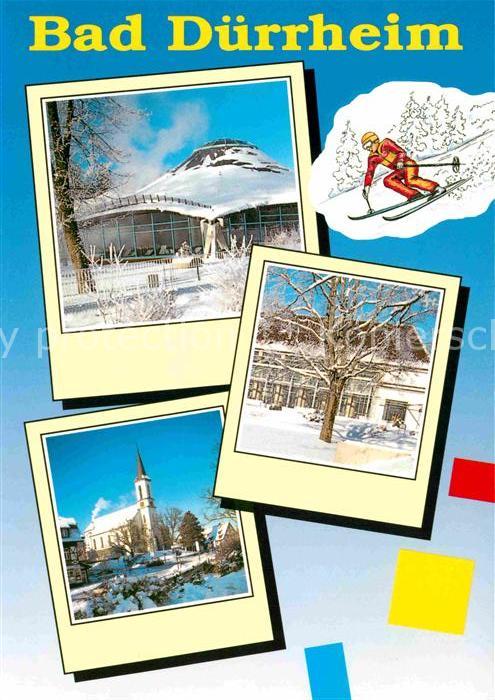 Bad Duerrheim Heilbad Kurort Sole Heilbad im Schwarzwald Wintersport Skifahrer