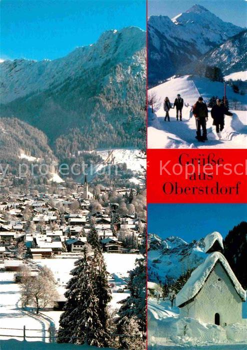 Oberstdorf Winterlandschaft Allgaeuer Alpen