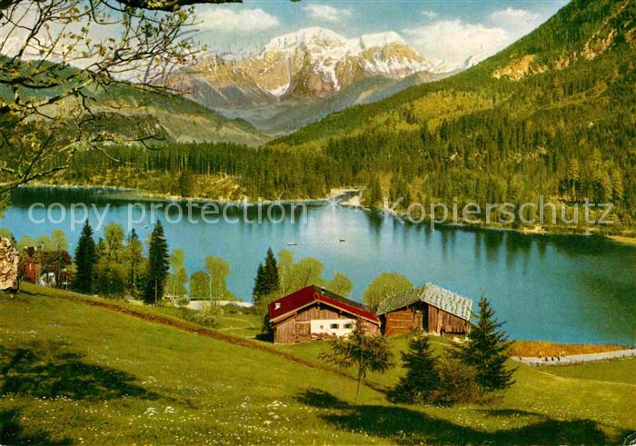 Hintersee Berchtesgaden Bergsee mit Kehlstein Hoher Goell und Brett Berchtesgade