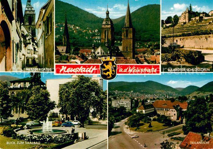 Neustadt Weinstrasse Metzgergasse Kirche Haardter Schloesschen Saalbau Springbru