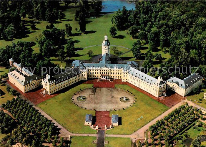 Karlsruhe Baden Badisches Landesmuseum im Karlsruher Schloss Luftbild