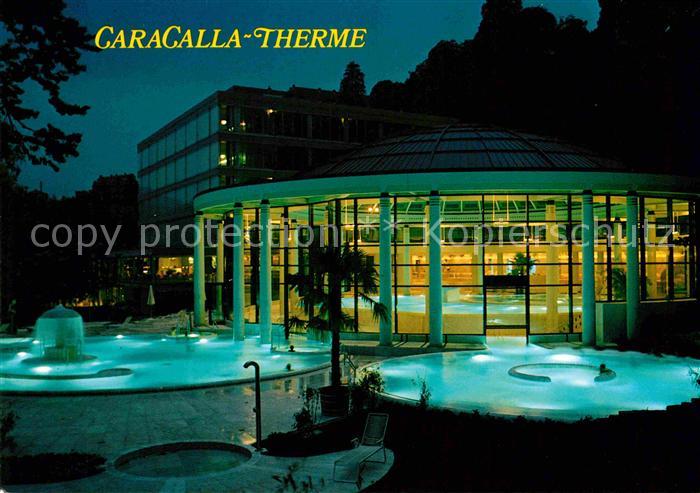 BADEN-BADEN BW Caracalla Therme Nachtaufnahme