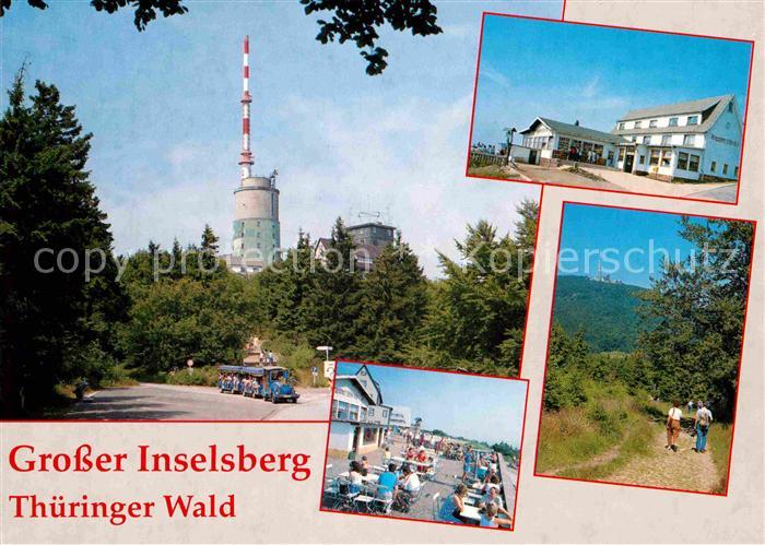 Grosser Inselsberg Wandern im Thueringer Wald Touristenbahn Berggasthof Sender