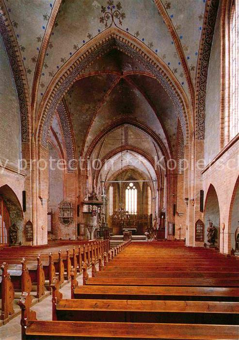 Guestrow Mecklenburg Vorpommern Dom Innenansicht nach Suedwesten