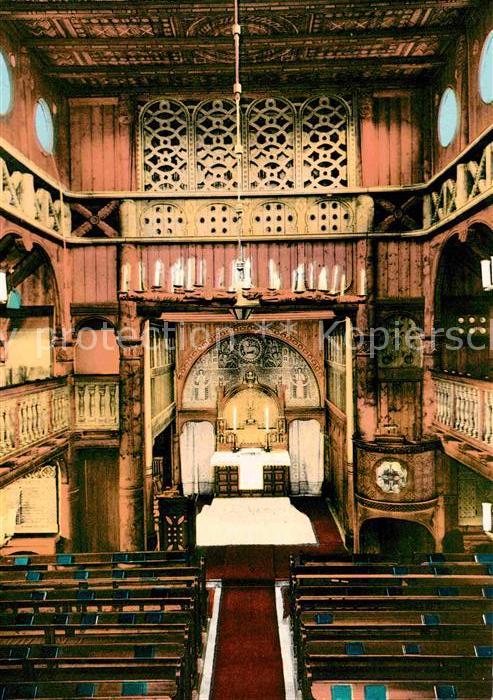 Hahnenklee-Bockswiese Harz Gustav Adolf Kirche Nordische Stabkirche Blick von de
