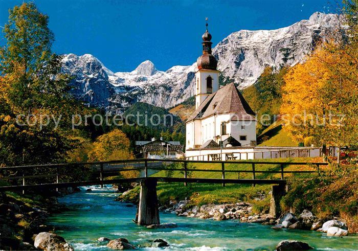 Ramsau Berchtesgaden Kirche Malerisches Berchtesgadener Land mit Reiteralpe Berc