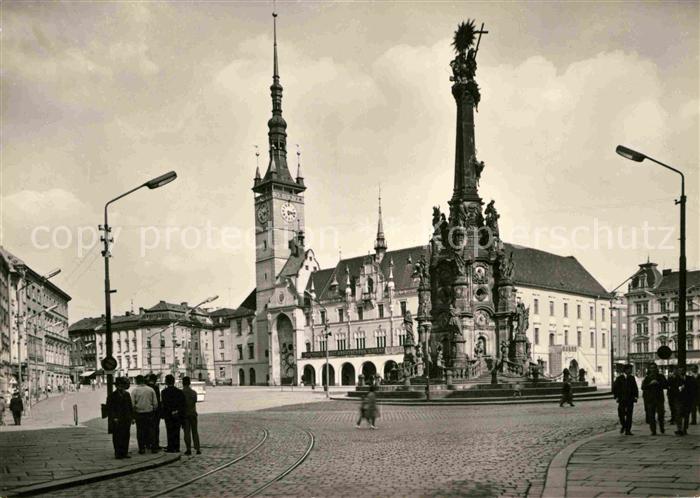 Olomouc Platz mit Brunnen