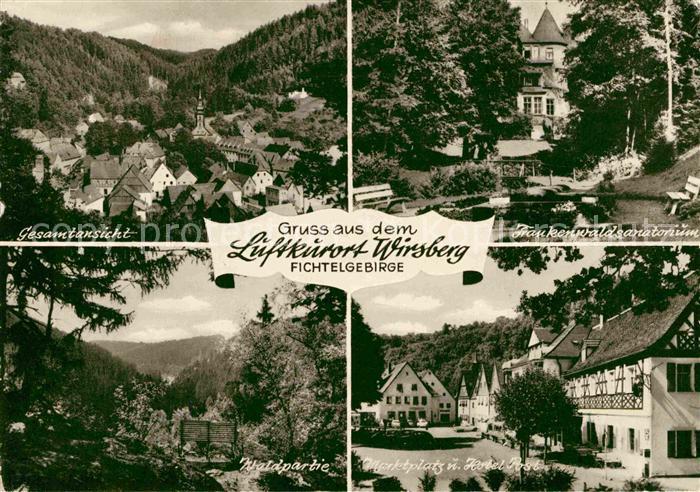 Wirsberg Kulmbach Bayern Fichtelgebirge Frankenwaldsanatorium Marktplatz Hotel-P