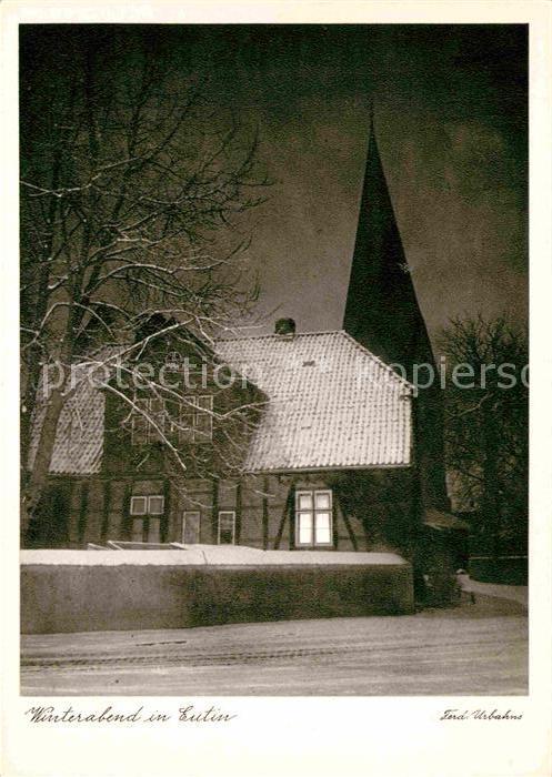 Eutin Schleswig-Holstein Ortspartie am Winterabend