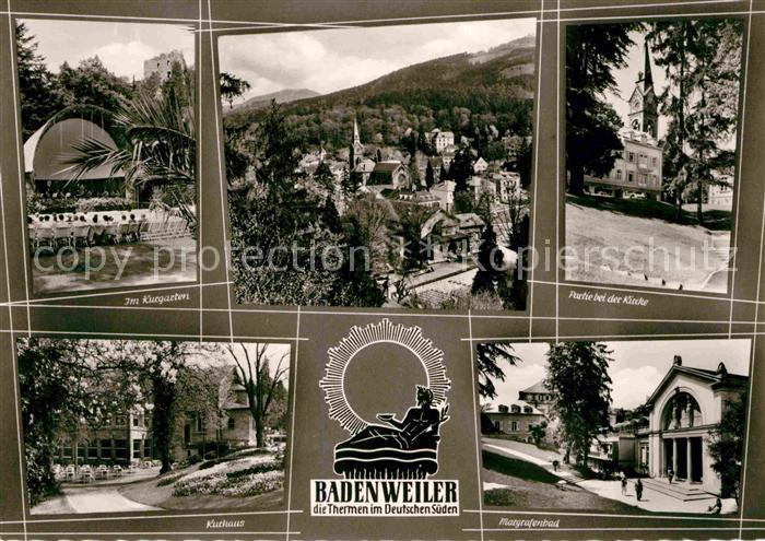 BADENWEILER BW Kurgarten Kurhaus Markgrafenbad Kirche