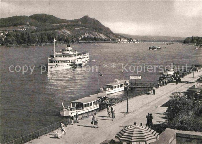 Bad Godesberg Drachenfels Koenigswinter Rheinpromenade