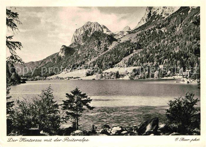 Hintersee Allgaeu Seepartie mit Reiteralpe